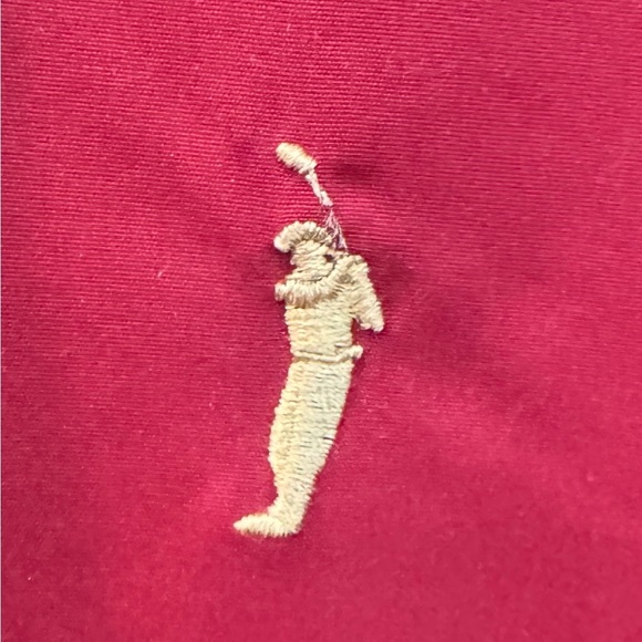 Vintage Eagle Ridge Vest Windbreaker 1/4 Zip Pullover Size Large Red Golf - Picture 3 of 8